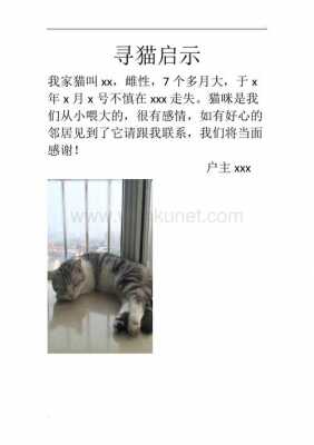 贴寻猫启示有用吗（寻猫启示样板文字）